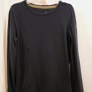 Smartwool Kids' Classic Thermal Merino Base Layer Crew (Deep Navy) Size Large